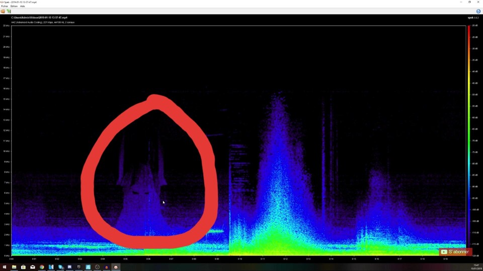 Das Spektrometer-Bild zeigt eine Silhouette des Eiskönigs. 