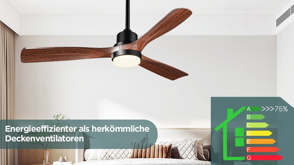 Dieser Deckenventilator aus Holz ist nicht nur todschick, sondern auch energieeffizient!