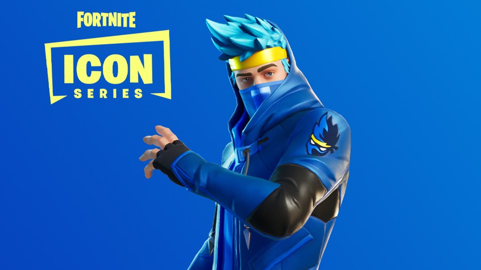 Blaue Haare, Hoodie und passendes Logo. Mehr braucht es fast nicht für den Ninja-Skin in Fortnite.