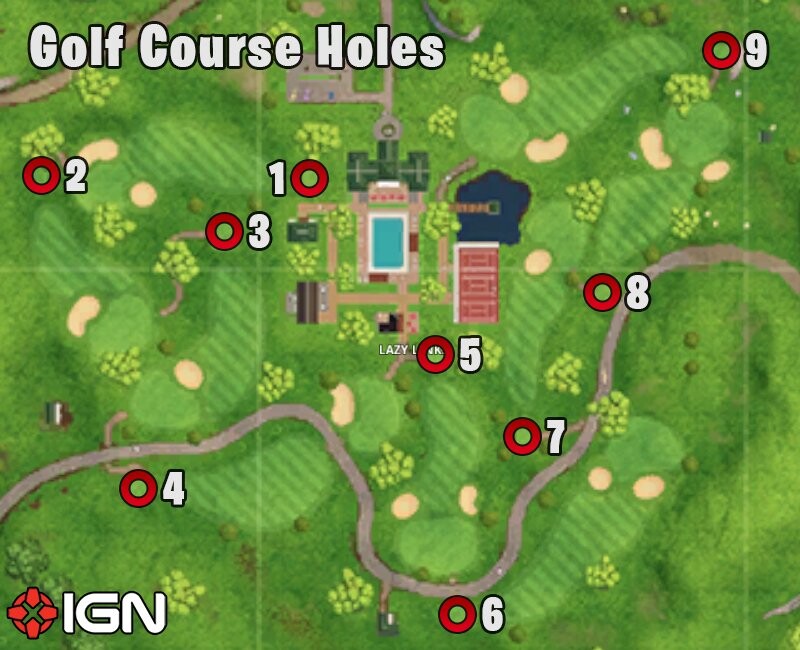 Die Golfanlage befindet sich bei Lazy Links. An jedem der neun Löchern könnt ihr einlochen, es reichen aber fünf. (Quelle: IGN)