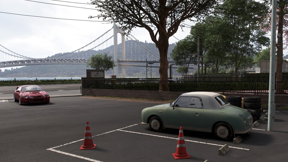 Den Nissan findet ihr in der Nähe der Rainbow Bridge in Tokio.