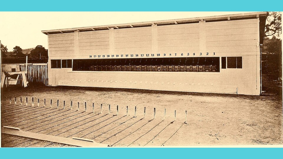 So sah Muybridges Schießstand aus. (Bild: Wiki Commons)