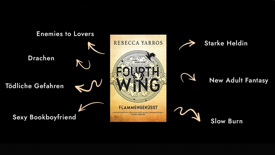 Wem diese Stichwörter bei Büchern wichtig sind, der sollte sich Fourth Wing mal näher anschauen.