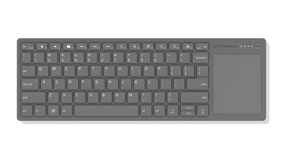 Framework wagt mit dem Wireless Touchpad Keyboard den Sprung in die Peripherie.