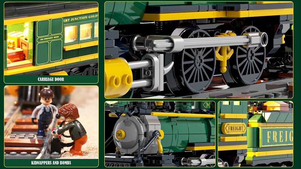 Inspiriert von der ikonischen 4-4-0-Dampflok hat sie vier Vorlauf- und vier Antriebsräder. Aber was macht der Kerl mit dem Dynamit?