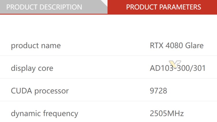Der Board-Partner Gainward hat die neue GPU für die RTX 4080 schon erwähnt. (Bild: Videocardz.com)