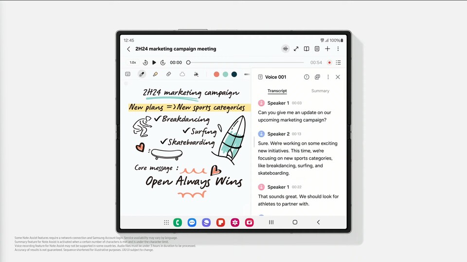Ihr könnt auch Meetings automatisch transkribieren lassen.