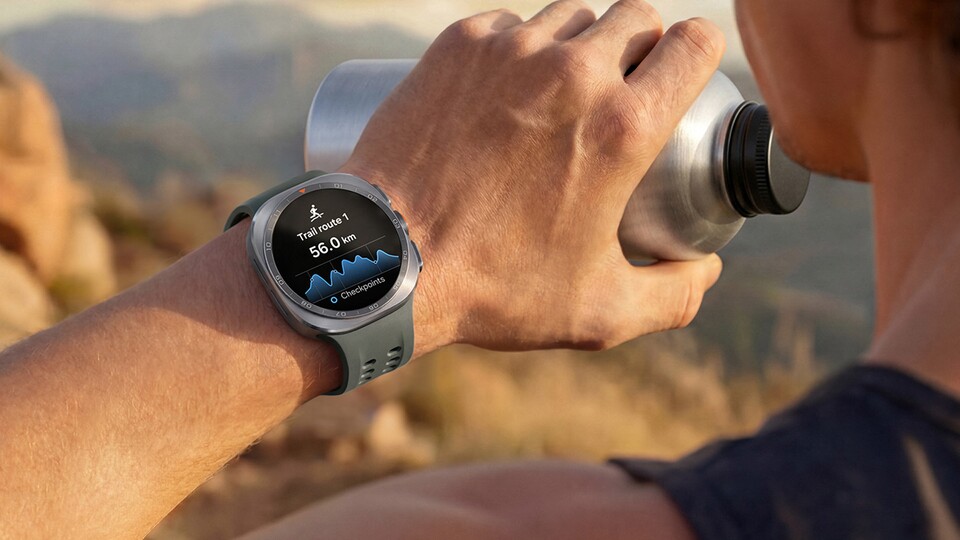 Der Trail-Run-Modus landet exklusiv auf der Galaxy Watch Ultra2. (Bild: Samsung)