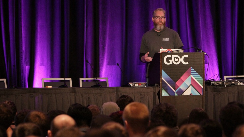 David Brevik sprach auf der GDC über die Entstehung von Diablo. (Foto: GDC)