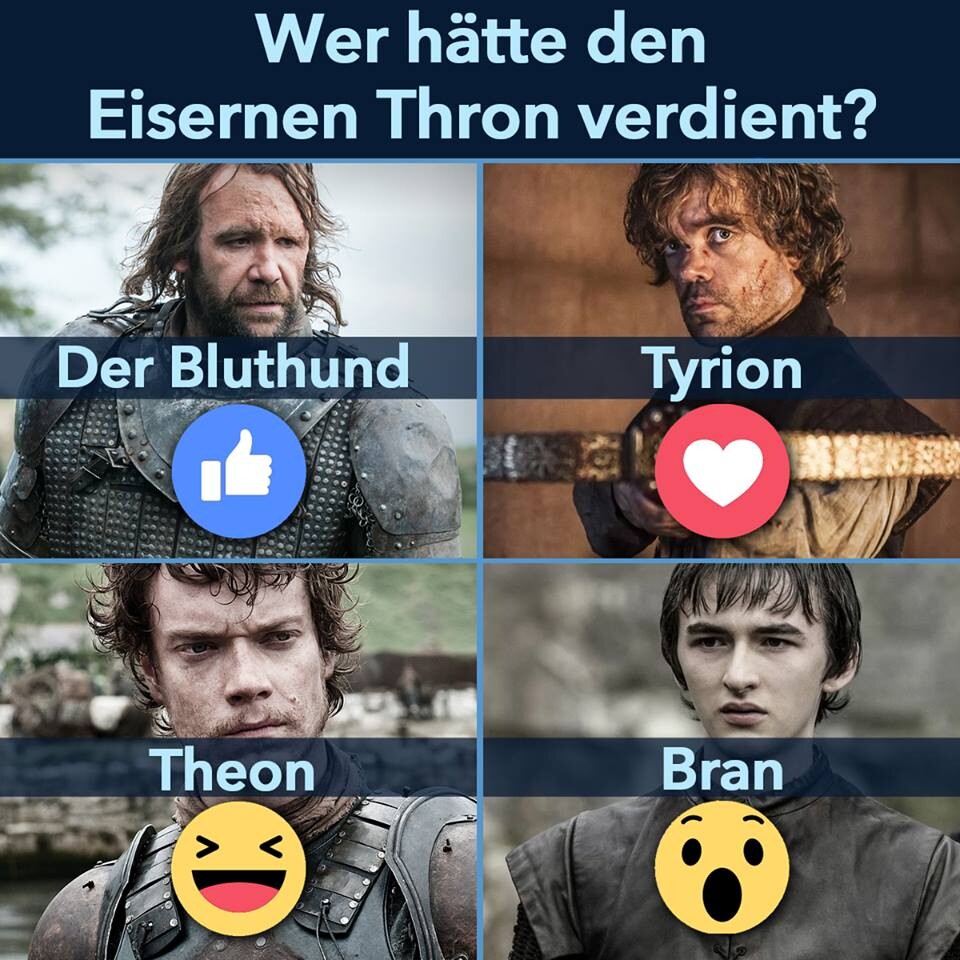 Vorrunde 2 unser Community-Wahl zum Herrscher über Westeros. 