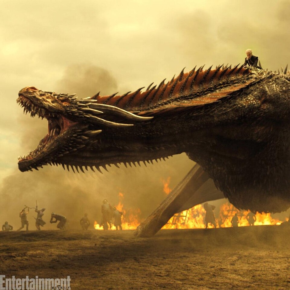 Game of Thrones: In Staffel 7 nimmt der Drache Drogon von Daenerys Targaryen riesige Ausmaße an.