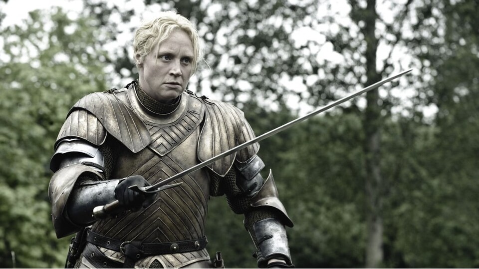 Ser Duncan der Große (Peter Claffey)- der Held der Heckenritter-Romane - ist übrigens ein Vorfahre von Brienne von Tarth (Gwendoline Christie). Bildquelle: HBO