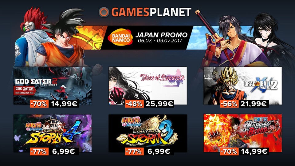 Am Japan Weekend stehen bei Gamesplanet vom 6. bis 9 Juli die besten Fernost-Spiele im Angebot.