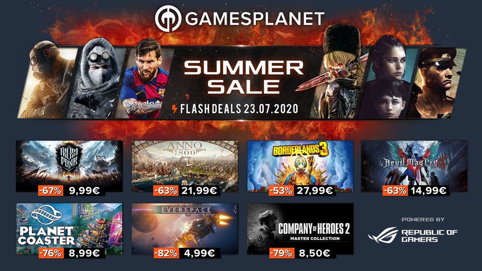 Der Gamesplanet Summer Sale geht noch bis 3. August.