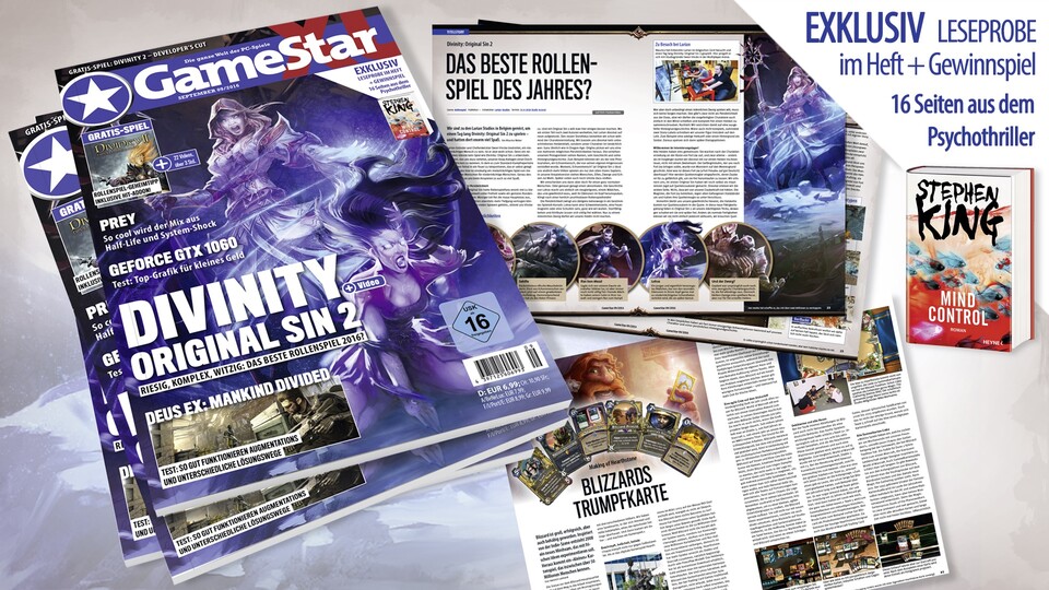 Holen Sie sich jetzt die neue GameStar mit Divinity 2 im Doppelpack aus Vollversion und Titelstory zu Original Sin 2. 