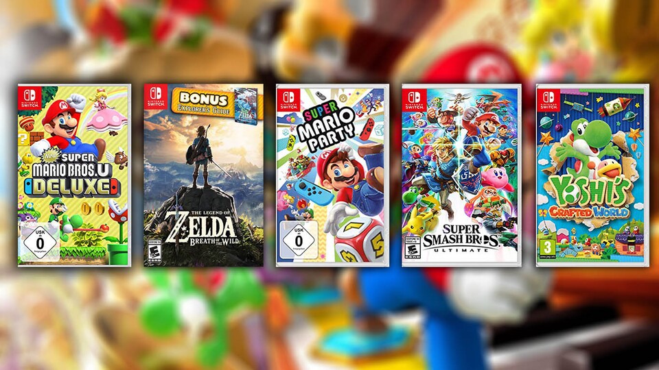 Amazon: Fünf Spiele für die Nintendo Switch für nur 150 €.