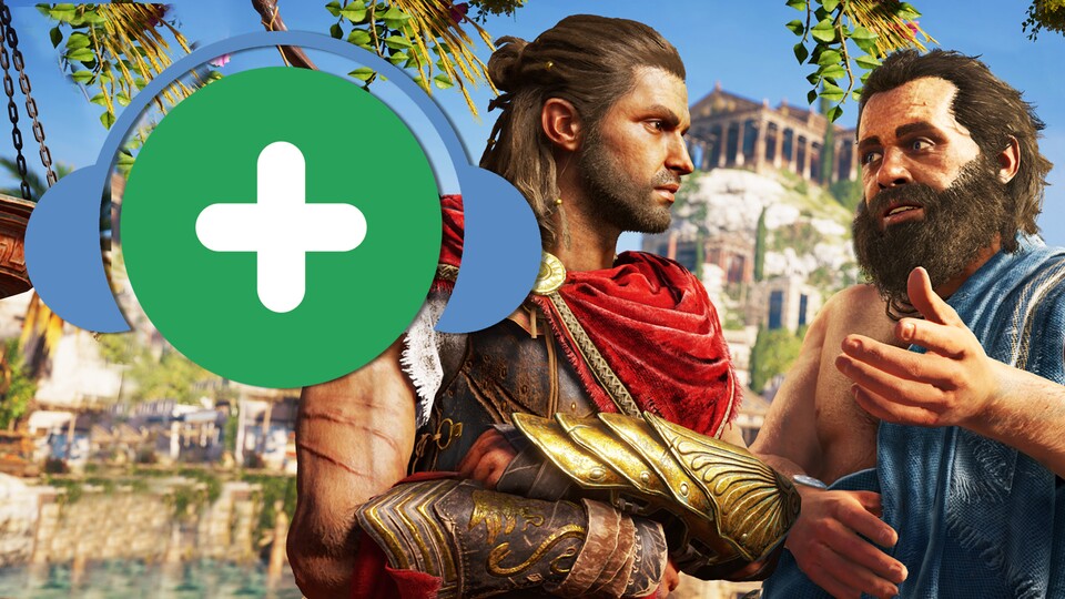 Dimi Halley und Michael Graf (Abbildung ähnlich) diskutieren über Assassins Creed: Odyssey, weil sie das Spiel regelrecht zum Diskutieren zwingt.