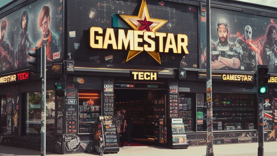 Wer würde einen solchen GameStar Tech-Store nicht besuchen wollen? (Quelle: Bing Image CreatorGameStar Tech)