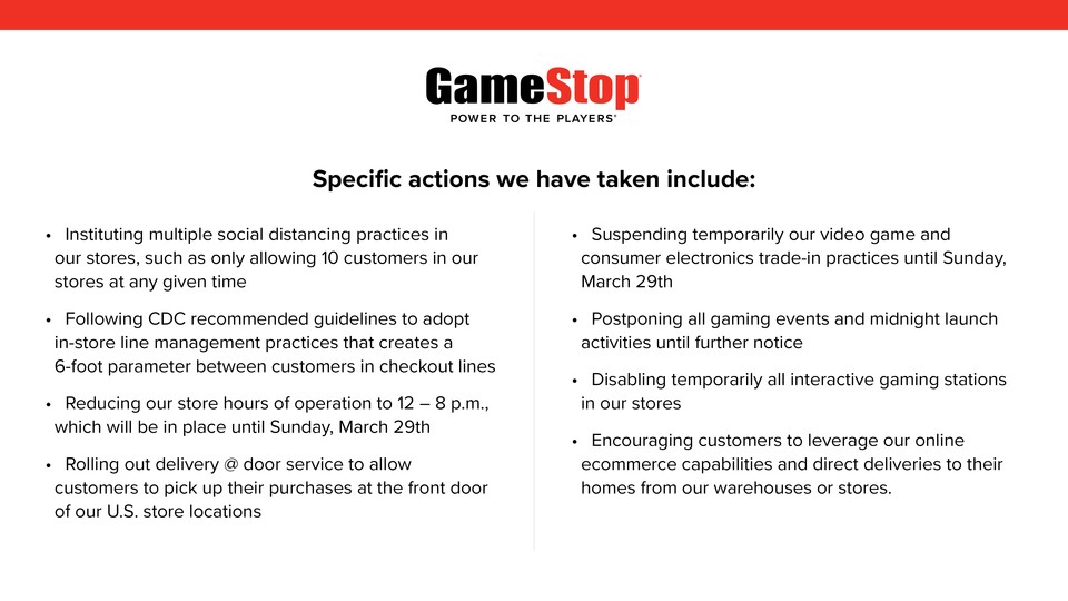 Das ist die Ankündigung, mit denen GameStop-Stores in den USA bald &quot;bewaffnet&quot; sein werden.