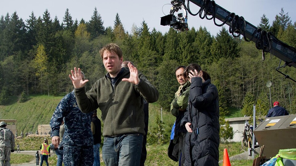 Gareth Edwards bei den Dreharbeiten zu Godzilla