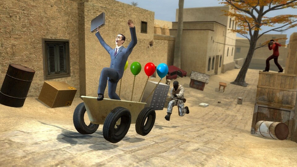 Garry's Mod allows users maximum creative freedom, including creating and uploading their own content.