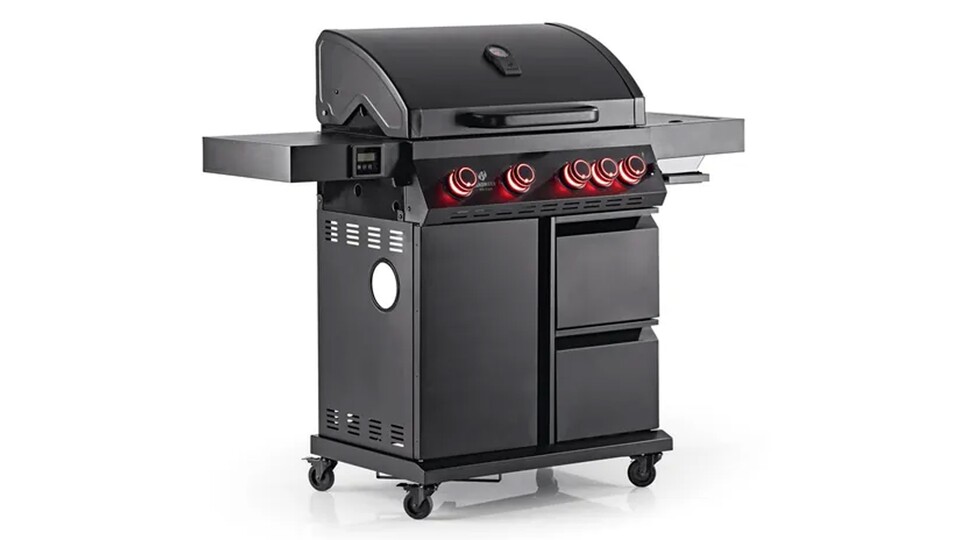 Der Landmann Cool Black 4.1 maxX macht mit vier Brennern und 800 °C maxX-Zone aus jeder Grillparty ein absolutes Highlight!