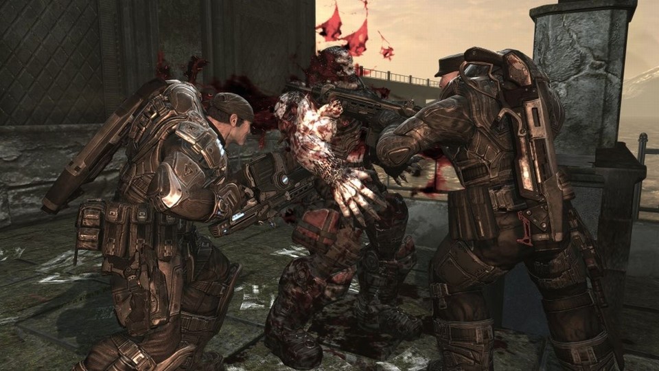 In Gears of War 2 geht es in Sachen Gewaltdarstellung ähnlich zimperlich zu wie im Vorgänger.
