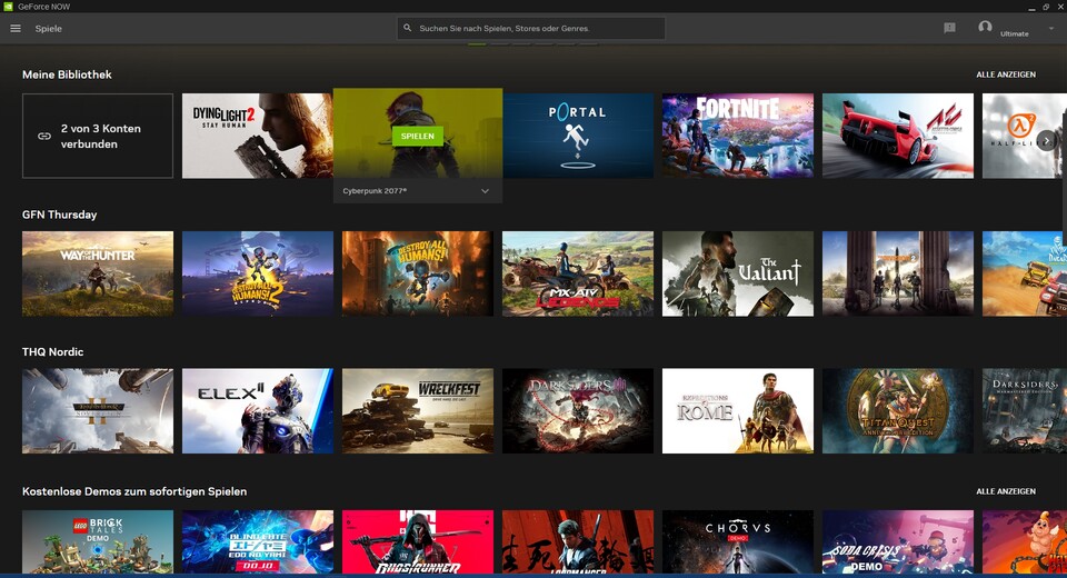 Geforce Now unterstützt über 1.500 Spiele, die ihr aber bereits besitzen müsst.