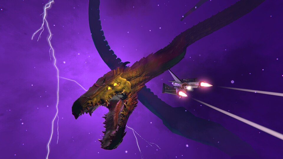 This space dragon looks pretty dangerous.
