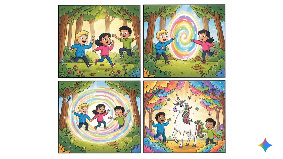 Ausmalbilder oder einfache Comics bekommt nun auch Gemini hin - schneller, konsistenter und fehlerfreier. (Bildquelle: Gemini, KI-generiert)