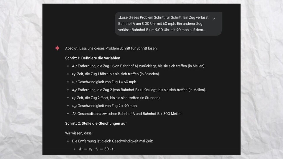 Google Gemini: Gemini startet direkt mit einer Analyse aber overengineered das Problem etwas. Dennoch kommt es auch zu einer guten Lösung.