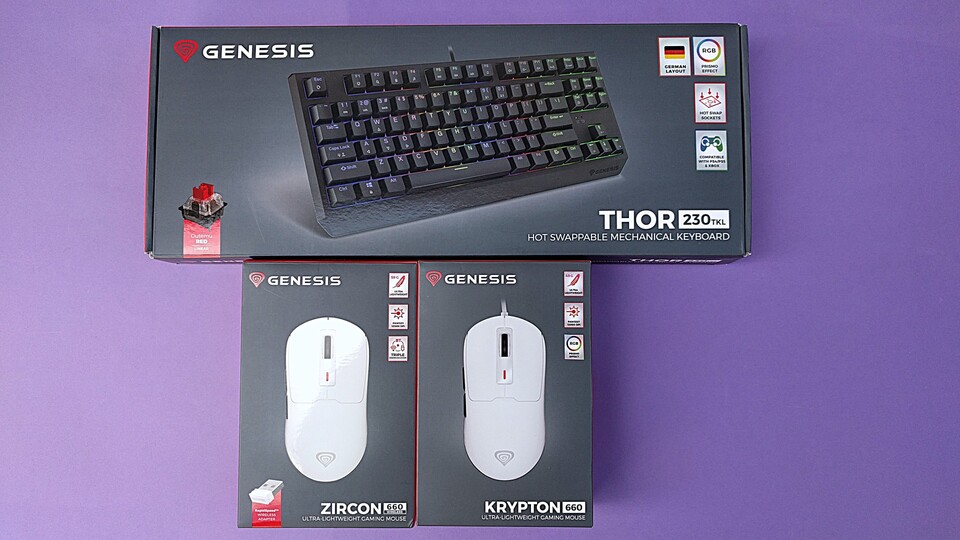 Ich habe zwei Mäuse und eine Tastatur von Genesis getestet. (Bildquelle: Nele WobkerGameStar Tech)