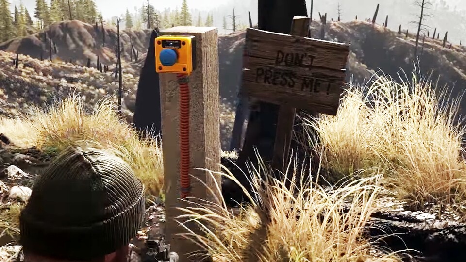 Sollten wir diesen Knopf in Ghost Recon: Wildlands drücken? Das Schild sagt »Nein«, der Verstand sagt »Ja«.