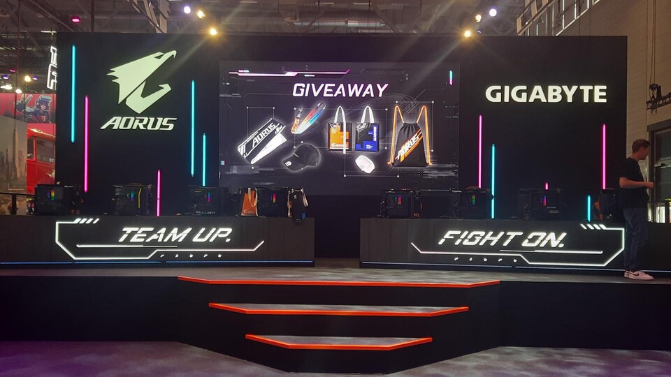 Natürlich dürfen coole Gimmicks und krasse Giveaways bei GIGABYTE nicht fehlen!