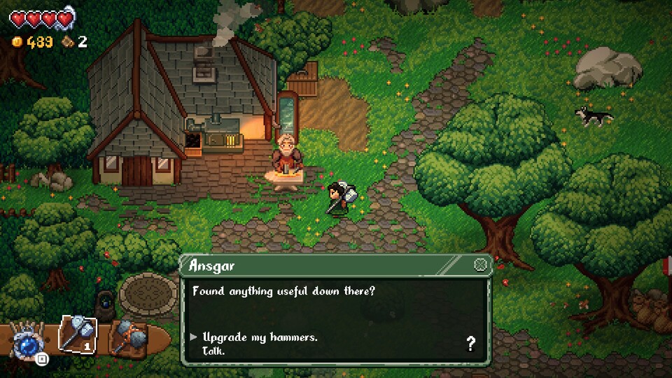Ein guter Hammer ist wichtig für den Bergbau.