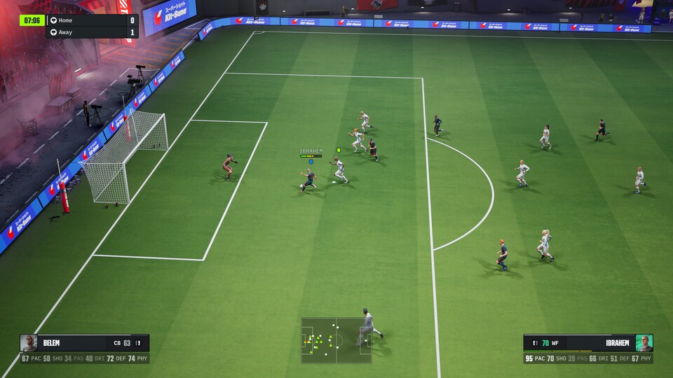 Vom Art Style erinnert Goals eher an Rematch als an EA FC.