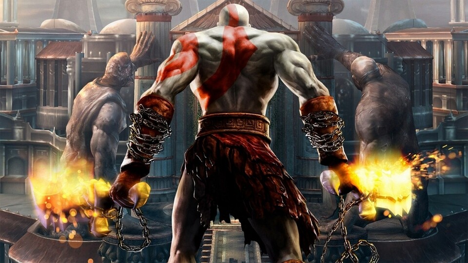 Auch Kratos zu seiner Zeit bei God of War 3 schnetzelte sich schon durch MK.