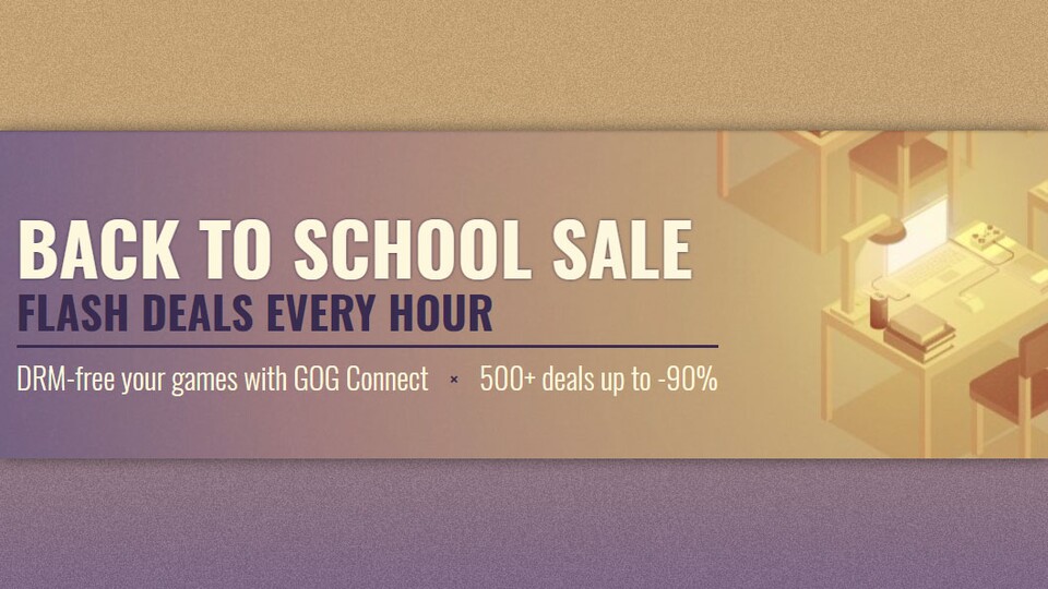 GOG.com &quot;Back to School&quot; mit 500 Deals bis zu 90% reduziert!