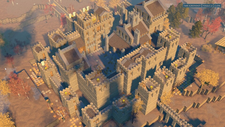 Dank mächtiger Bau-Tools überbieten sich die Fans von Going Medieval inzwischen mit Aufsehen erregenden Burgen und Städten. (Bild: A City Maker/Steam)