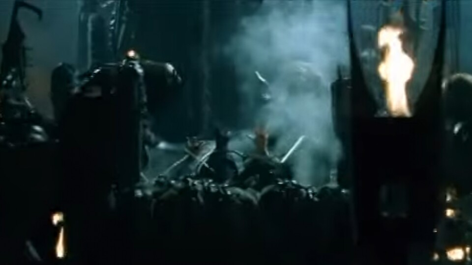 Dieses extrem verschwommene Bild aus „Die Gefährten“, veröffentlicht im Jahr 2001, ist immer noch alles, was wir über das Innenleben von Barad-dûr wissen. Bildquelle: Warner Bros. New Line Cinema