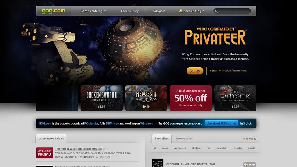 Wing Commander: Privateer ist einer der ersten EA-Klassiker, der ab sofort über GoG zum Download angeboten wird.