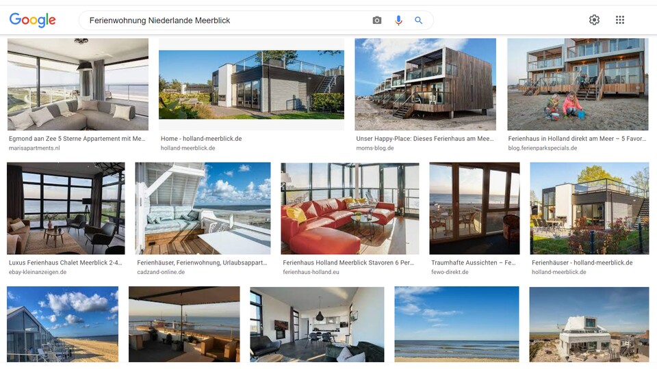 Längst nicht jedes dieser Bilder ist auch ein verwertbarer Treffer, oft kann man mit der Bildersuche aber dennoch schneller zum Ziel kommen als mit der klassischen Suche nach Webseiten.