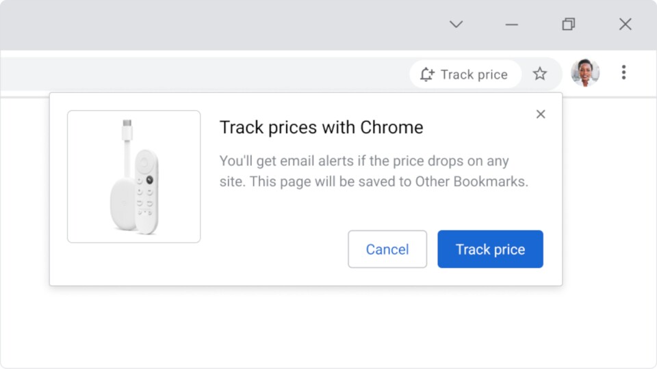 So soll der Preisvergleich in Google Chrome aussehen.