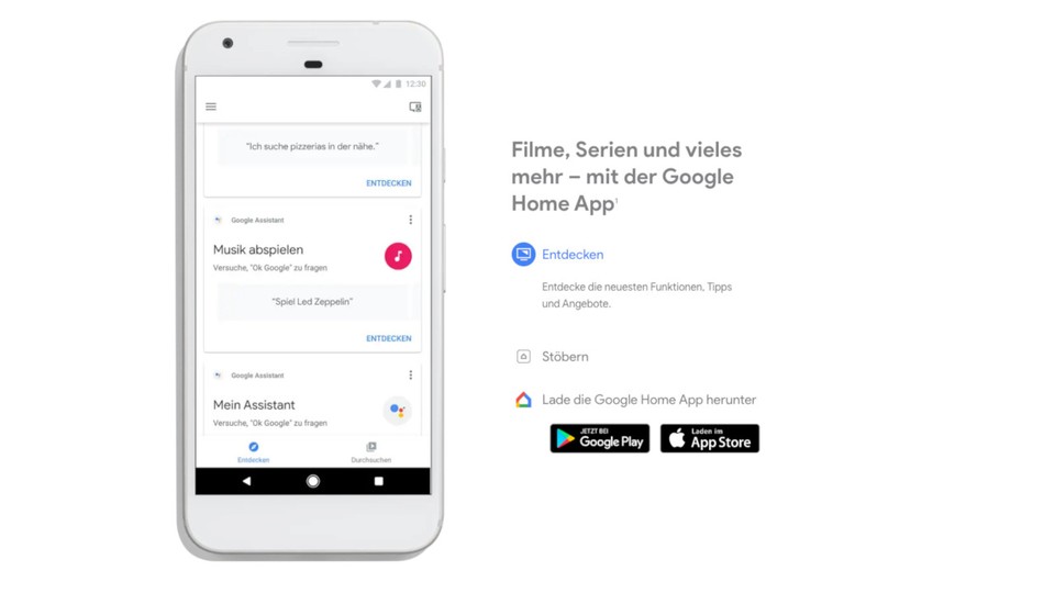 Googles Chromecast Ultra wird mithilfe eines Smartphones und der Google Home App eingerichtet.