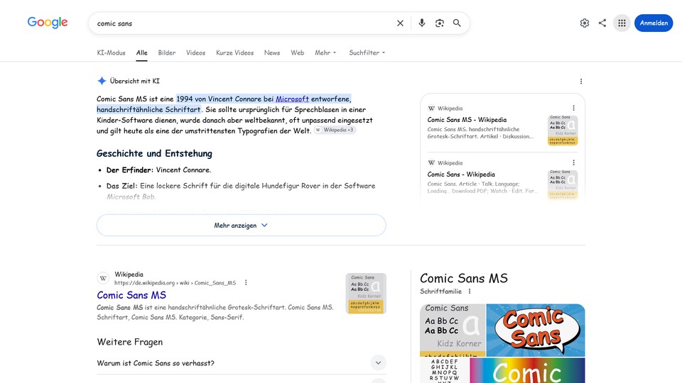 Auch Schriftarten-Eastereggs sind in Google versteckt.
