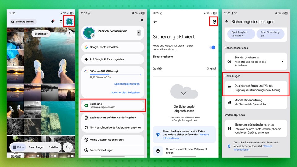 Für bestehende Fotos und Videos gibt es eine dedizierte Funktion. (Bildquelle: Patrick S., GameStar)