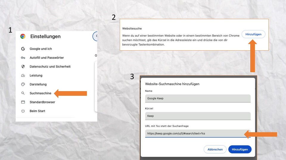 Dank der Verknüpfung zu Chrome könnt ihr durch den Befehl ganz einfach direkt über das Link-Fenster in den Notes suchen, was ihr braucht.
