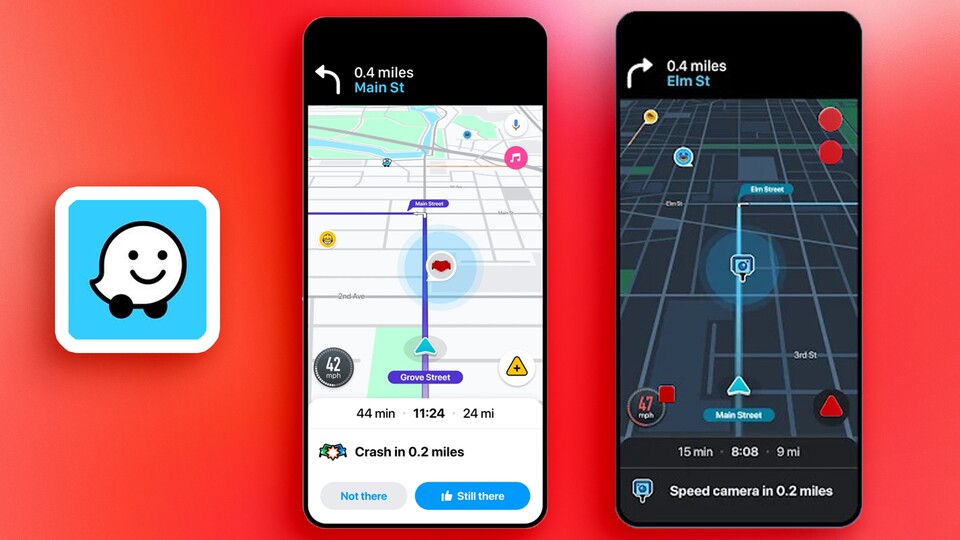 Waze sieht Google Maps recht ähnlich, ist aber speziell auf Autofahrer zugeschnitten. (Bildquelle: Waze)