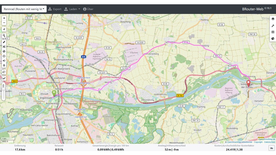 Es gibt zahlreiche Alternativen zu Google Maps. Etwa Brouter für Fahrradtouren, Wanderungen oder klassische Navigation. (Bildquelle: GameStar Tech)