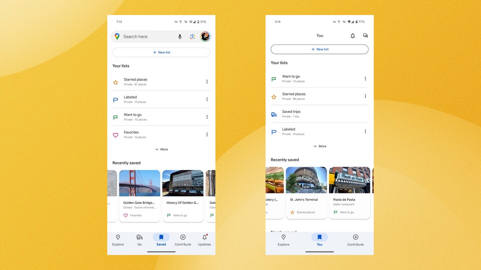 Ganz unten sind künftig nur noch drei Reiter zu sehen. (Bild: 9to5Google)